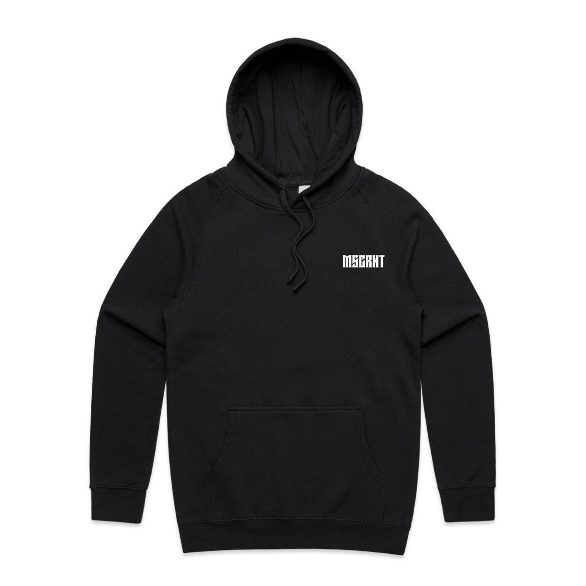 Black hoodie with the MSCRNT logo in the front and Melbourne vs Sydney on the back