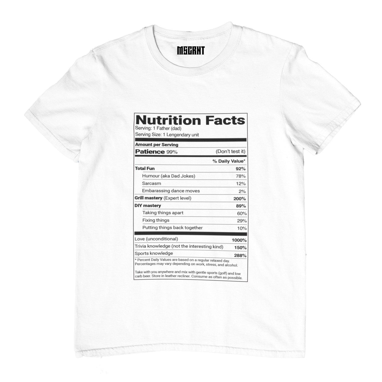 Dad Nutrition Facts - MSCRNT